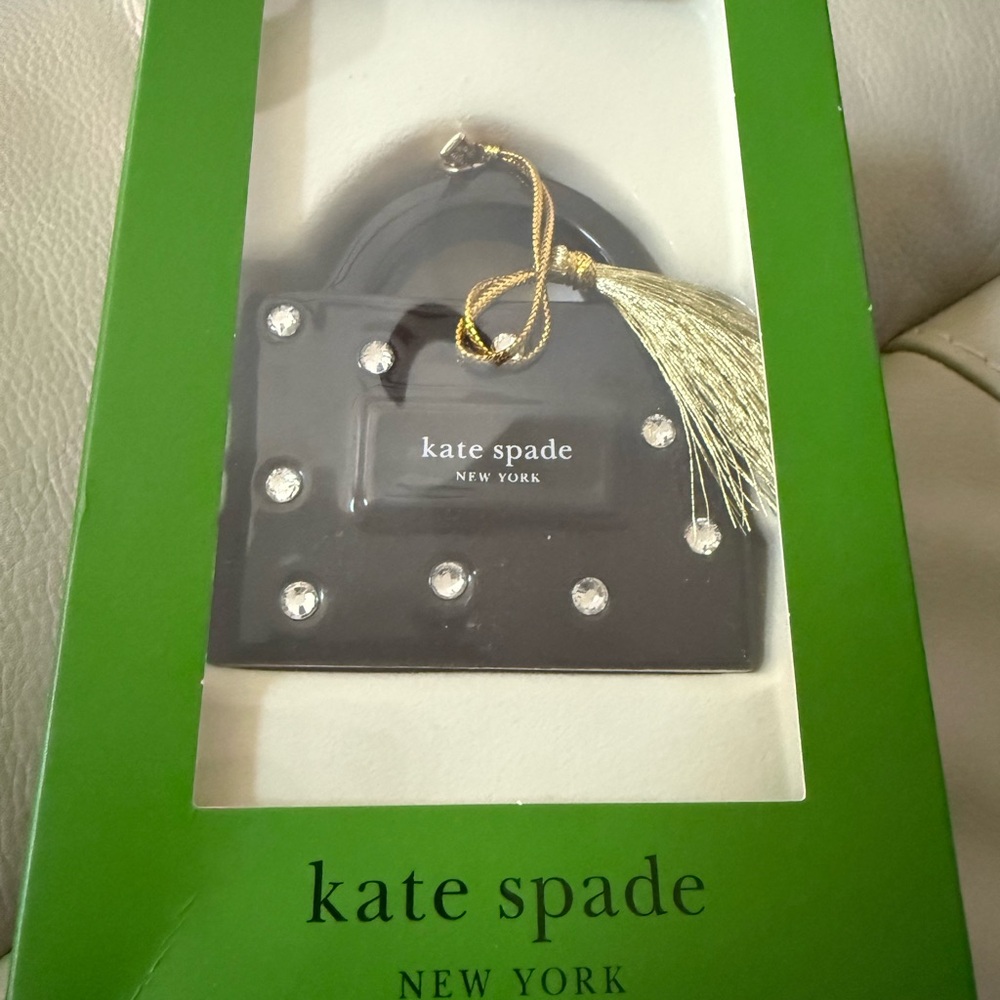 Kate Spade Bag ornament with Gold Tassel